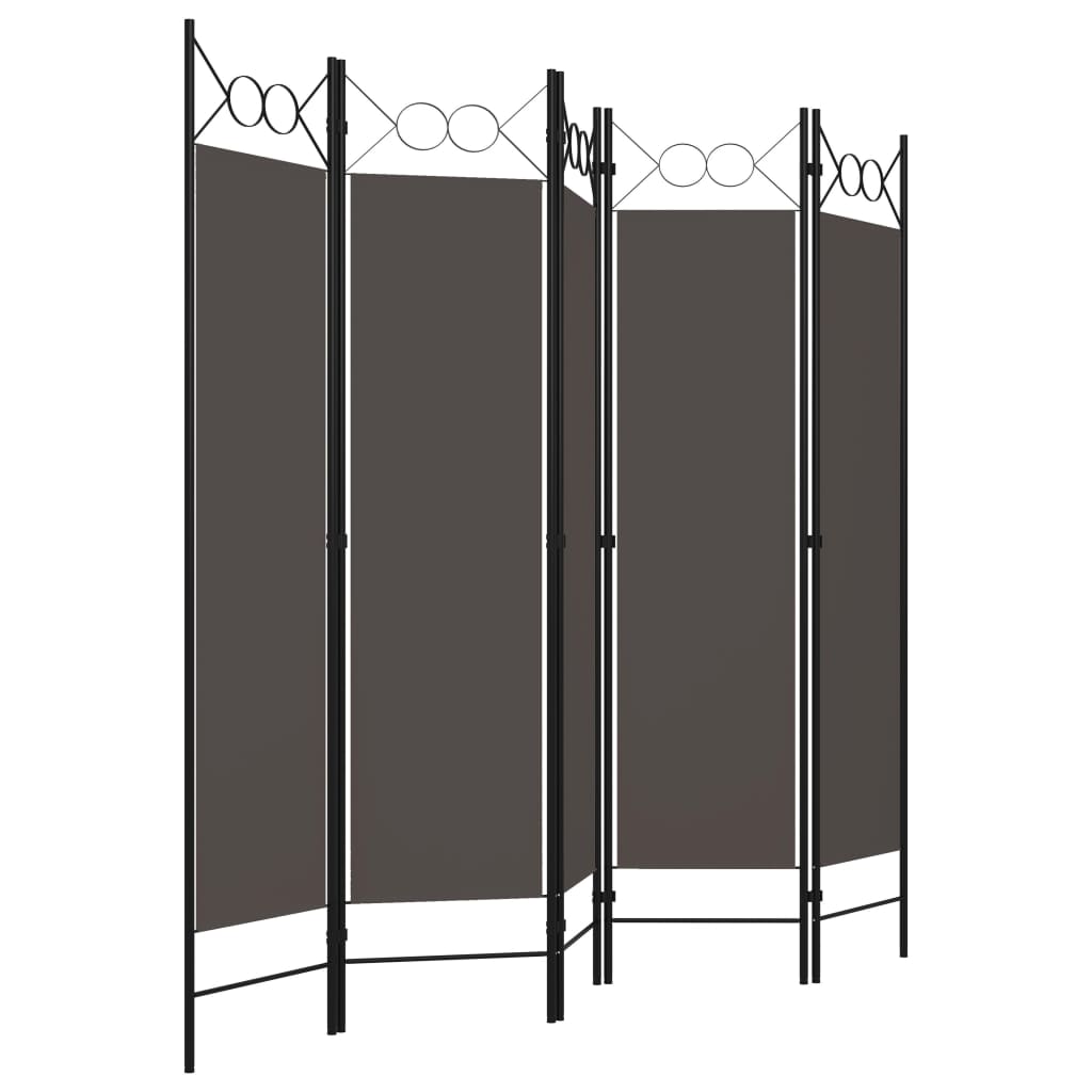 5-Panel Room Divider Anthracite 200x180 cm