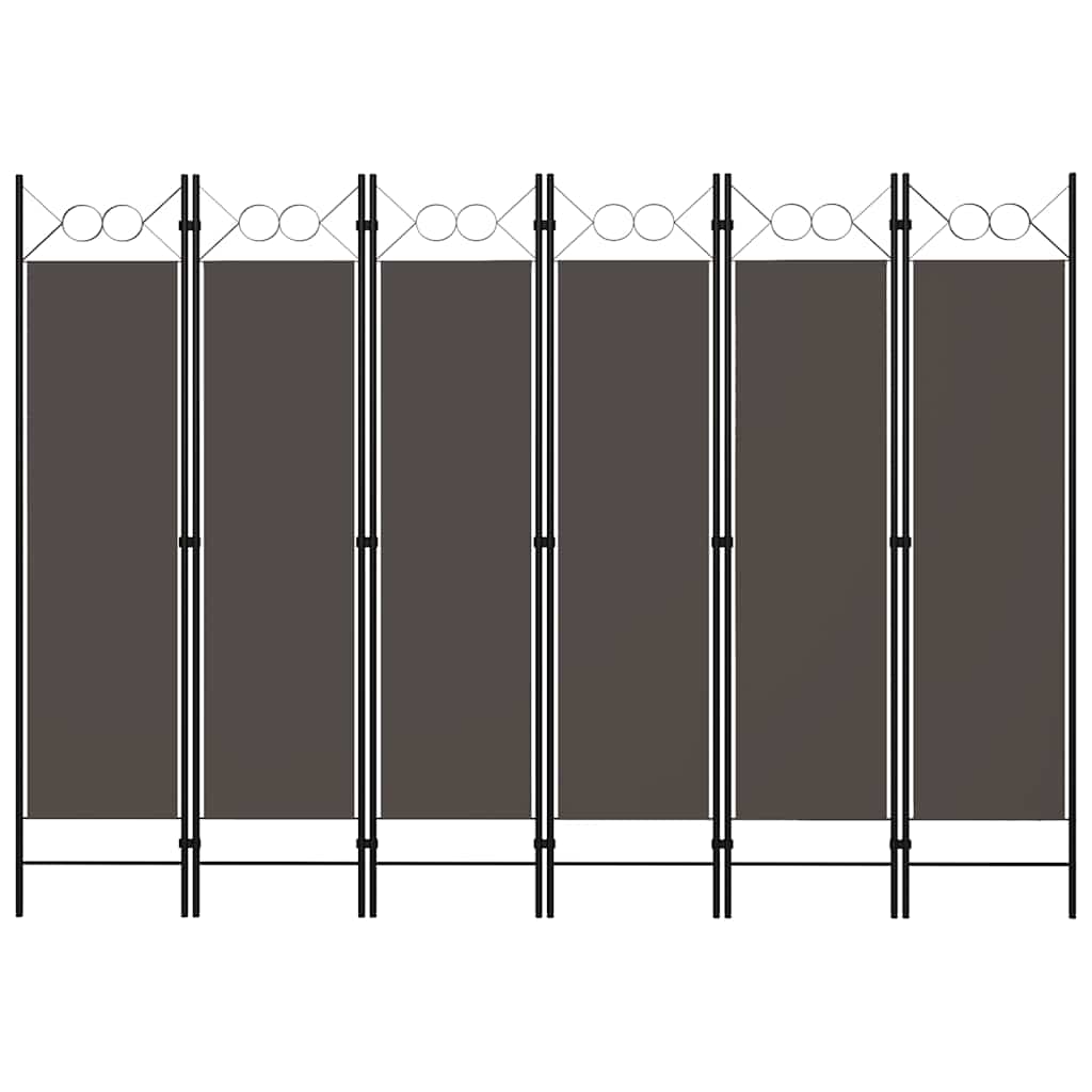 6-Panel Room Divider Anthracite 240x180 cm