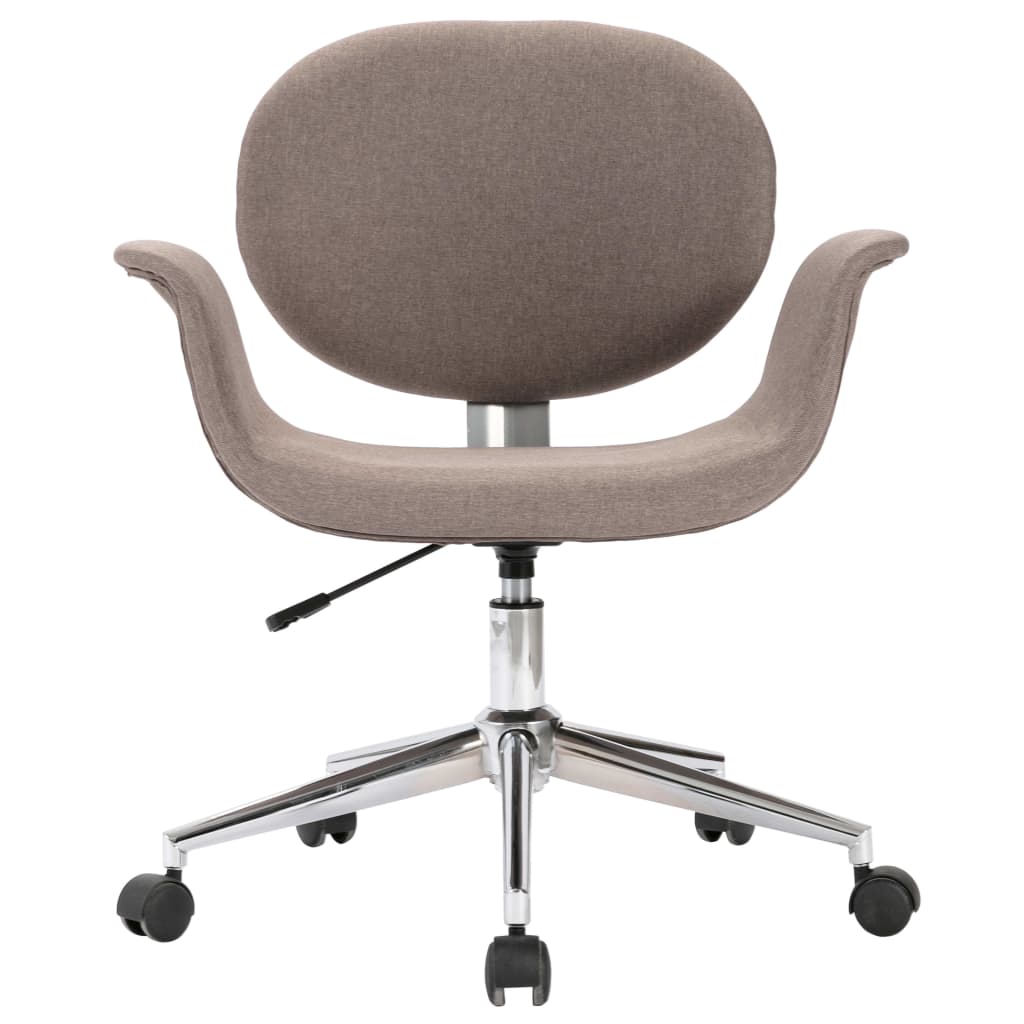 Swivel Dining Chairs 2 pcs Taupe Fabric