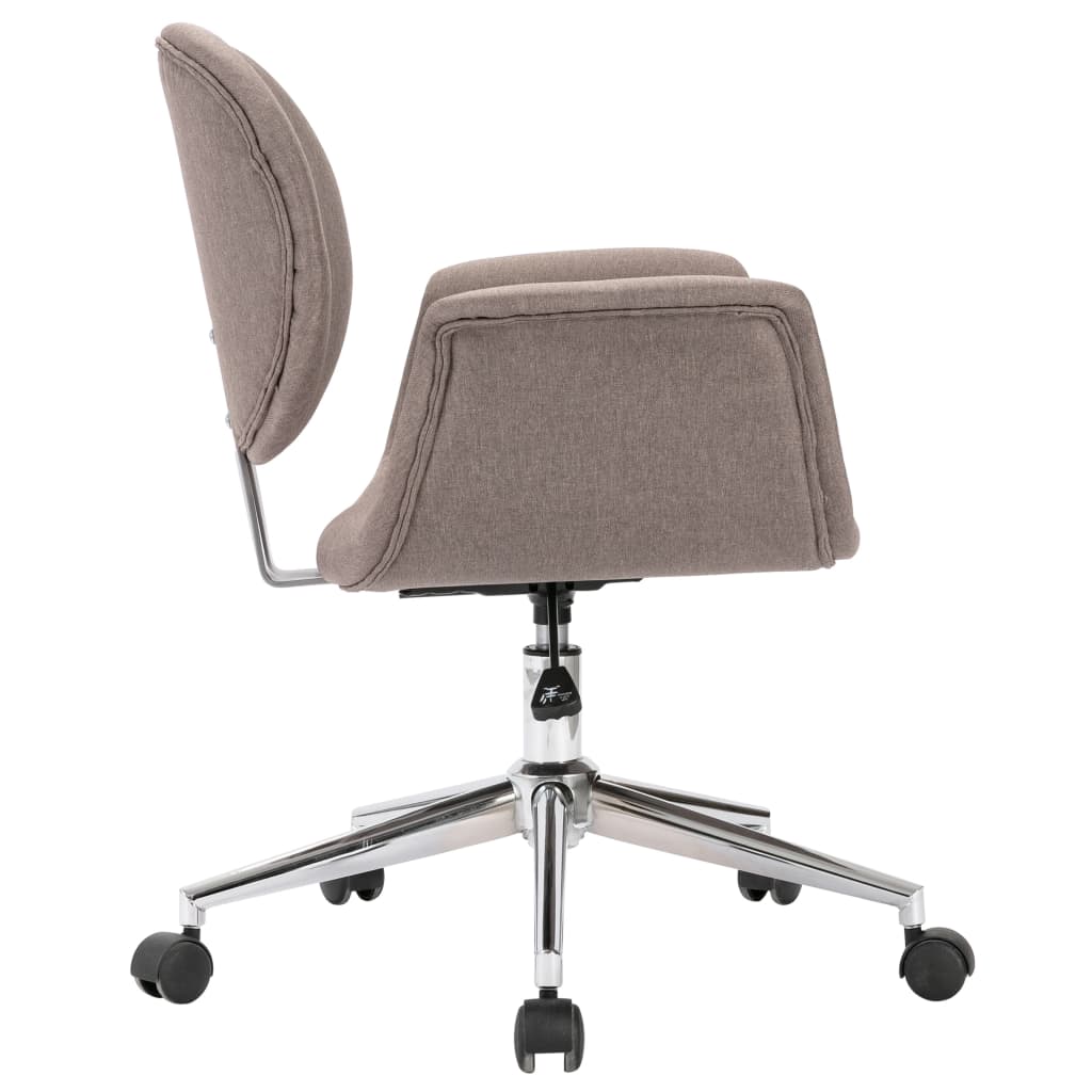 Swivel Dining Chairs 6 pcs Taupe Fabric