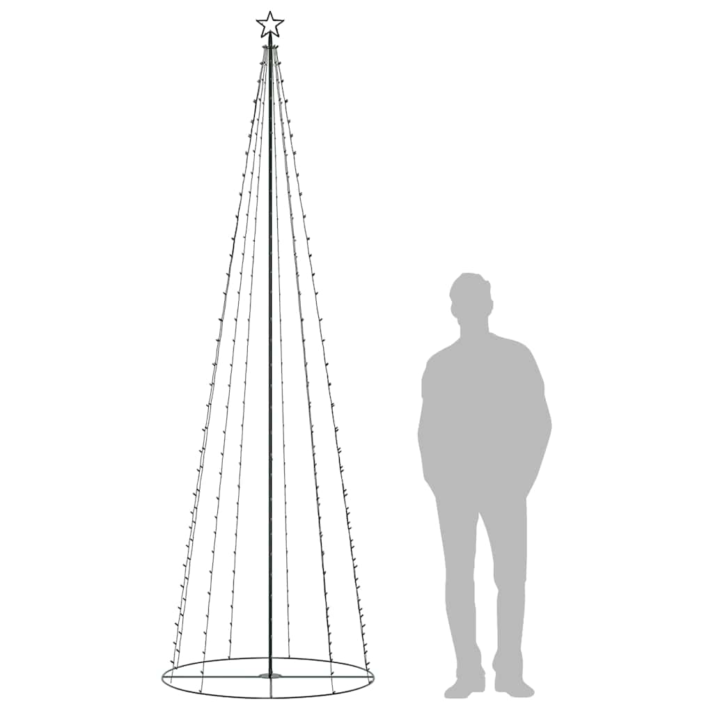 Christmas Cone Tree 330 Warm White LEDs Decoration 100x300 cm