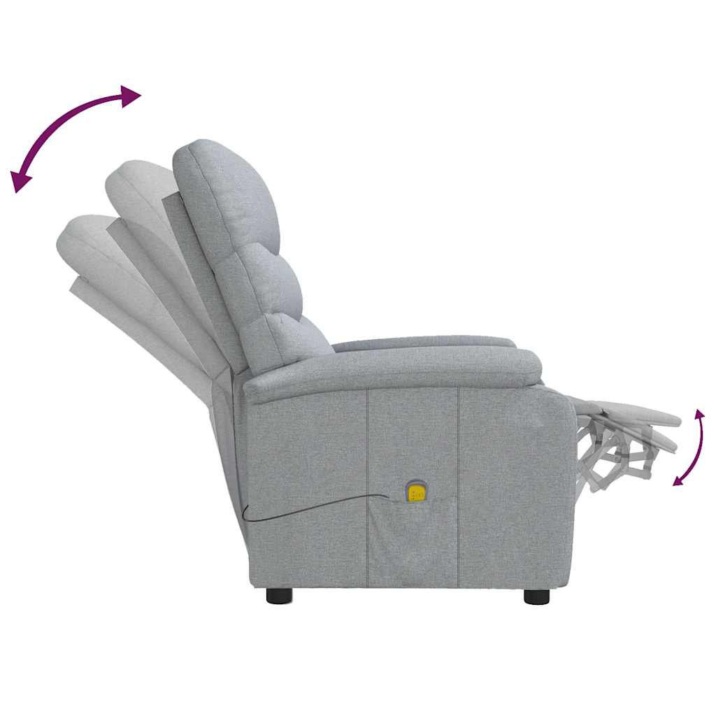 Massage Chair Light Grey Fabric