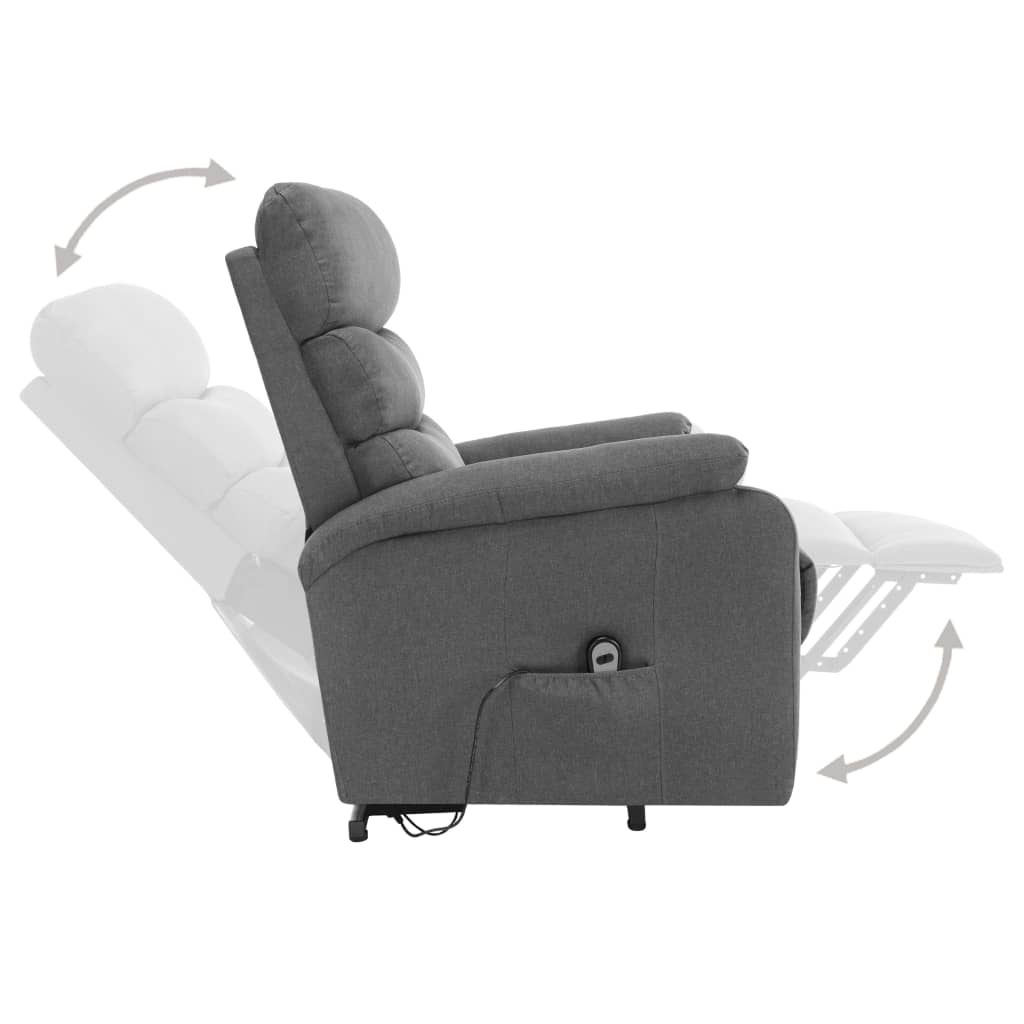 Stand up Massage Chair Light Grey Fabric