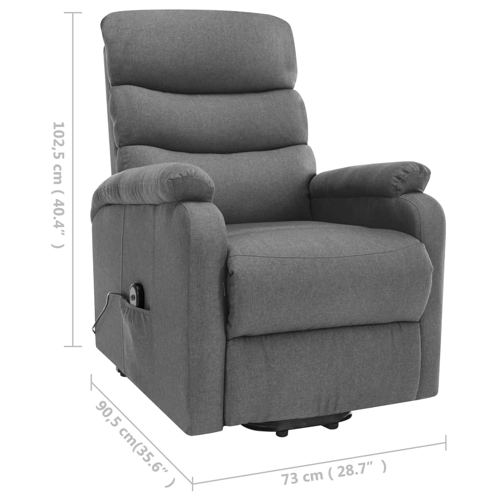 Stand up Massage Chair Light Grey Fabric