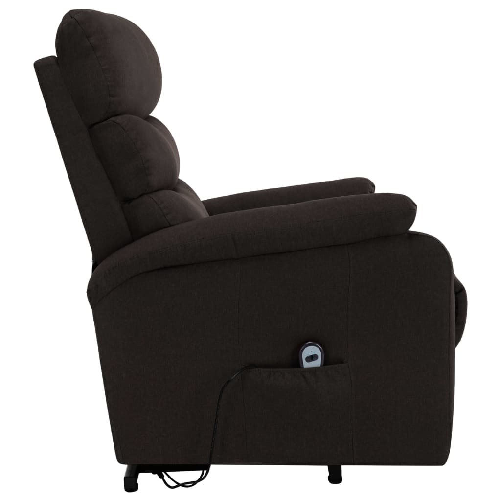 Stand up Massage Chair Dark Brown Fabric