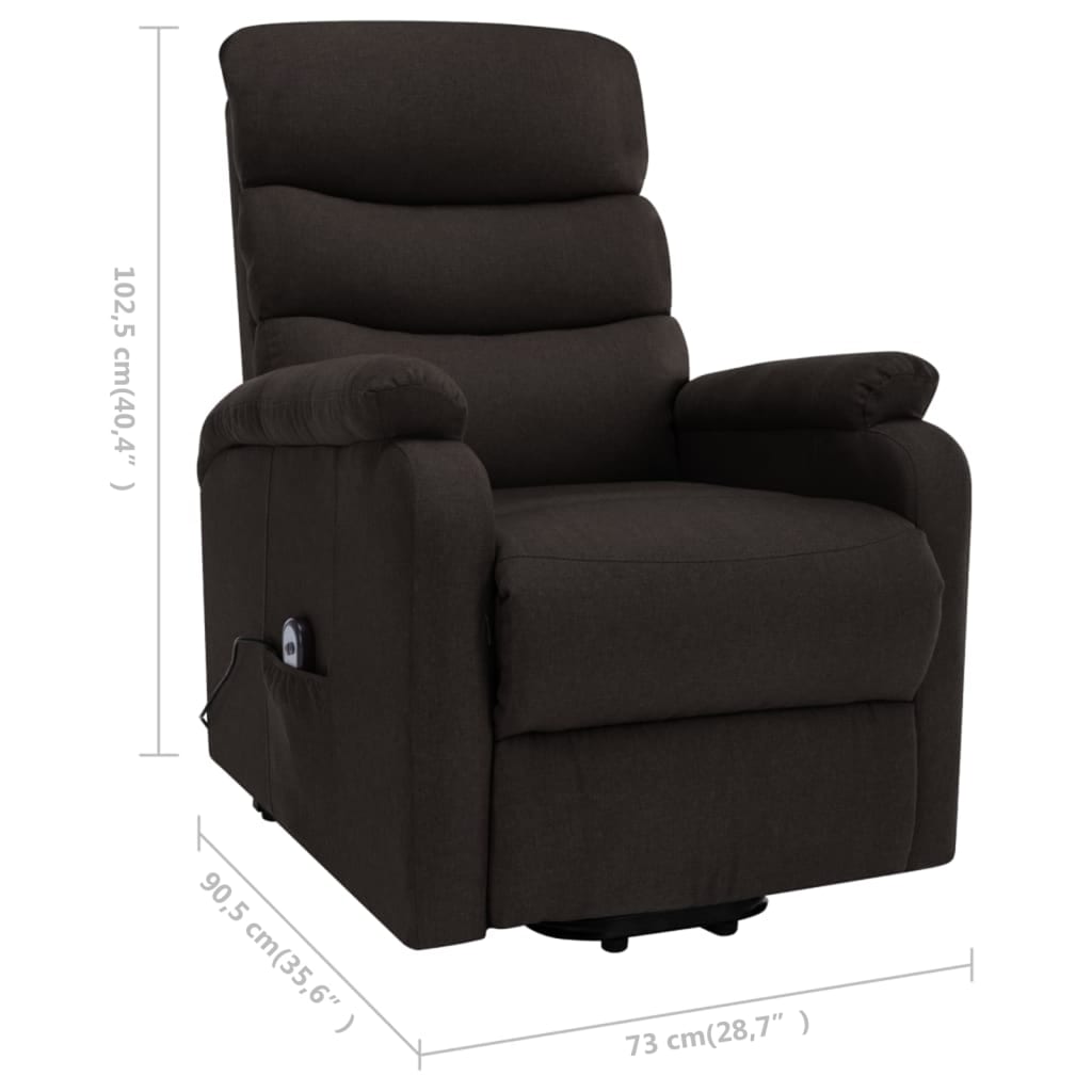 Stand up Massage Chair Dark Brown Fabric