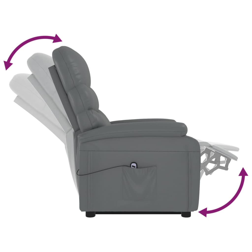 Stand up Chair Anthracite Faux Leather