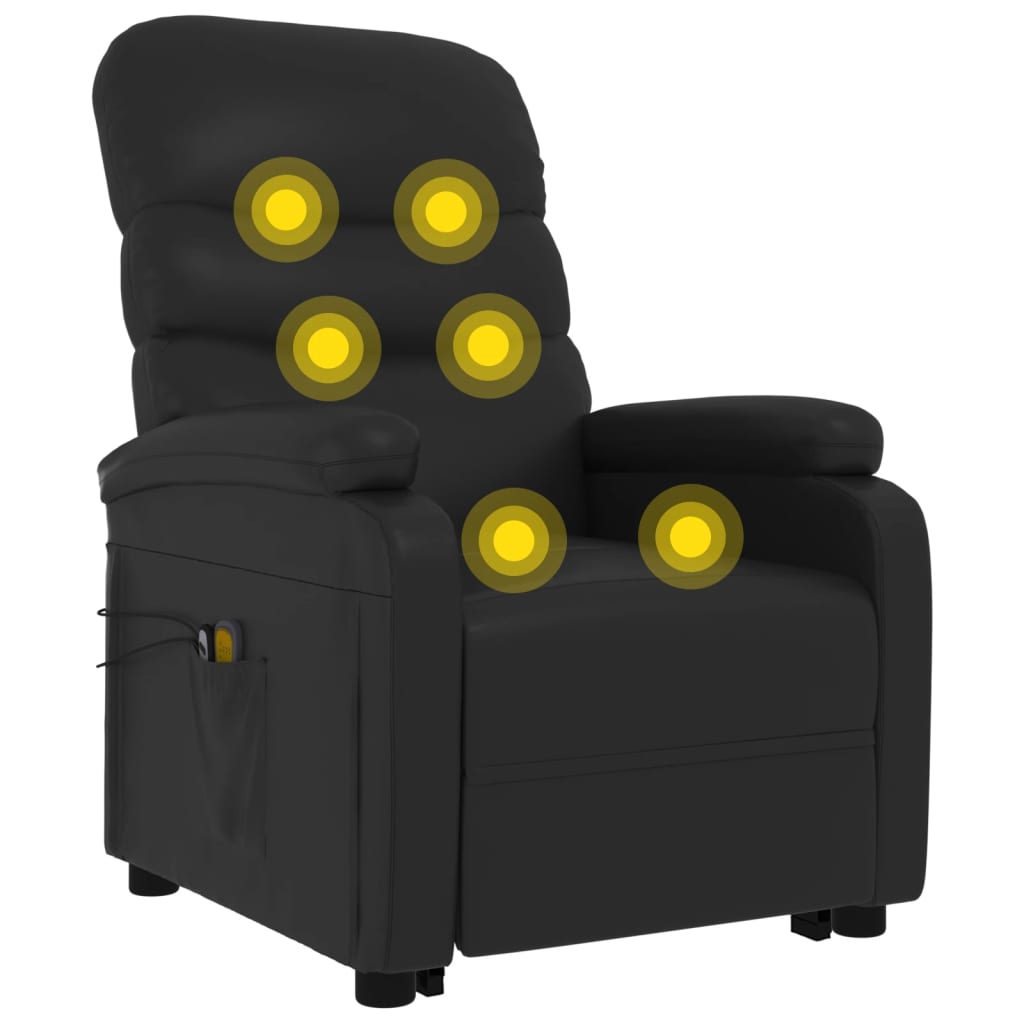 Stand up Massage Chair Black Faux Leather