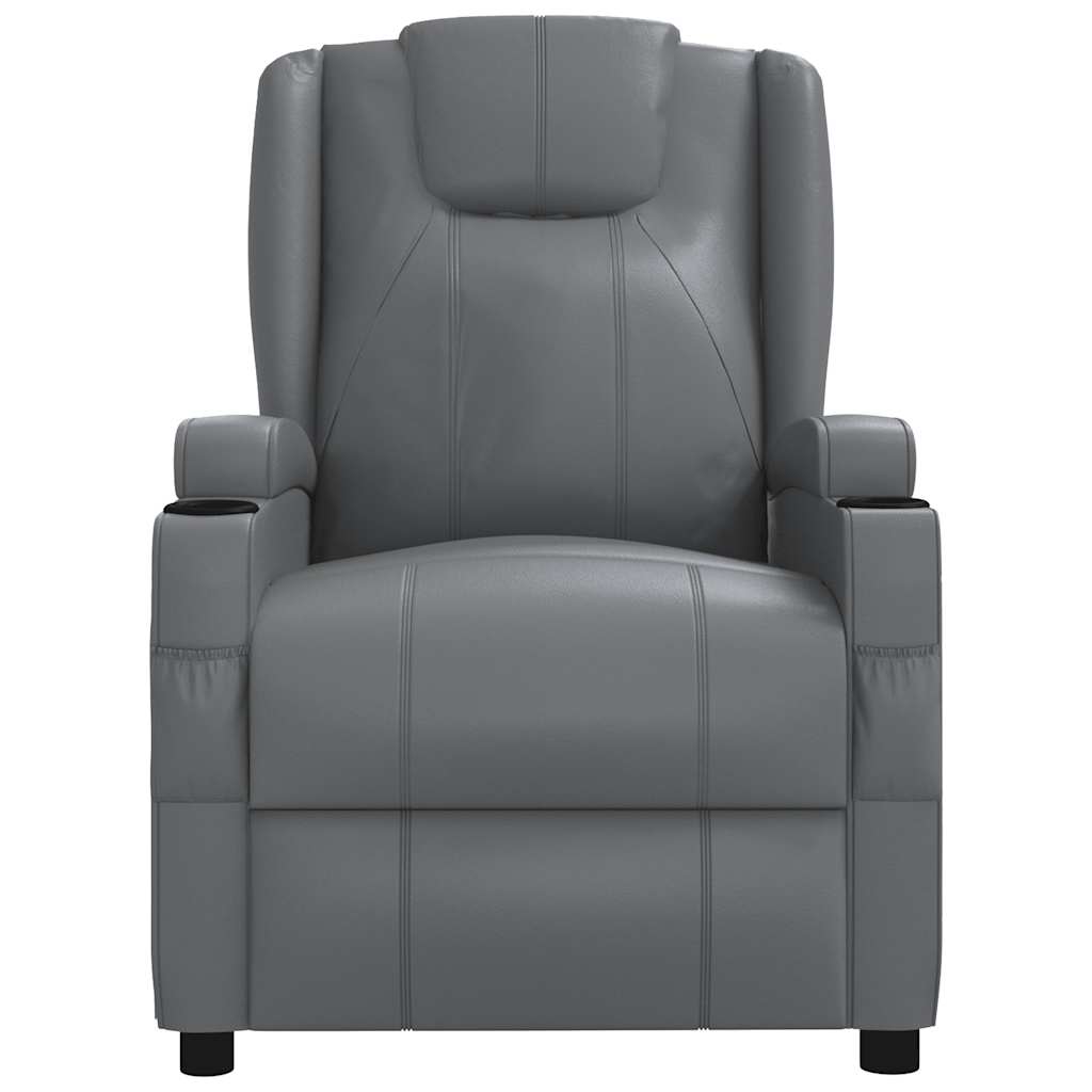 Massage Chair Anthracite Faux Leather