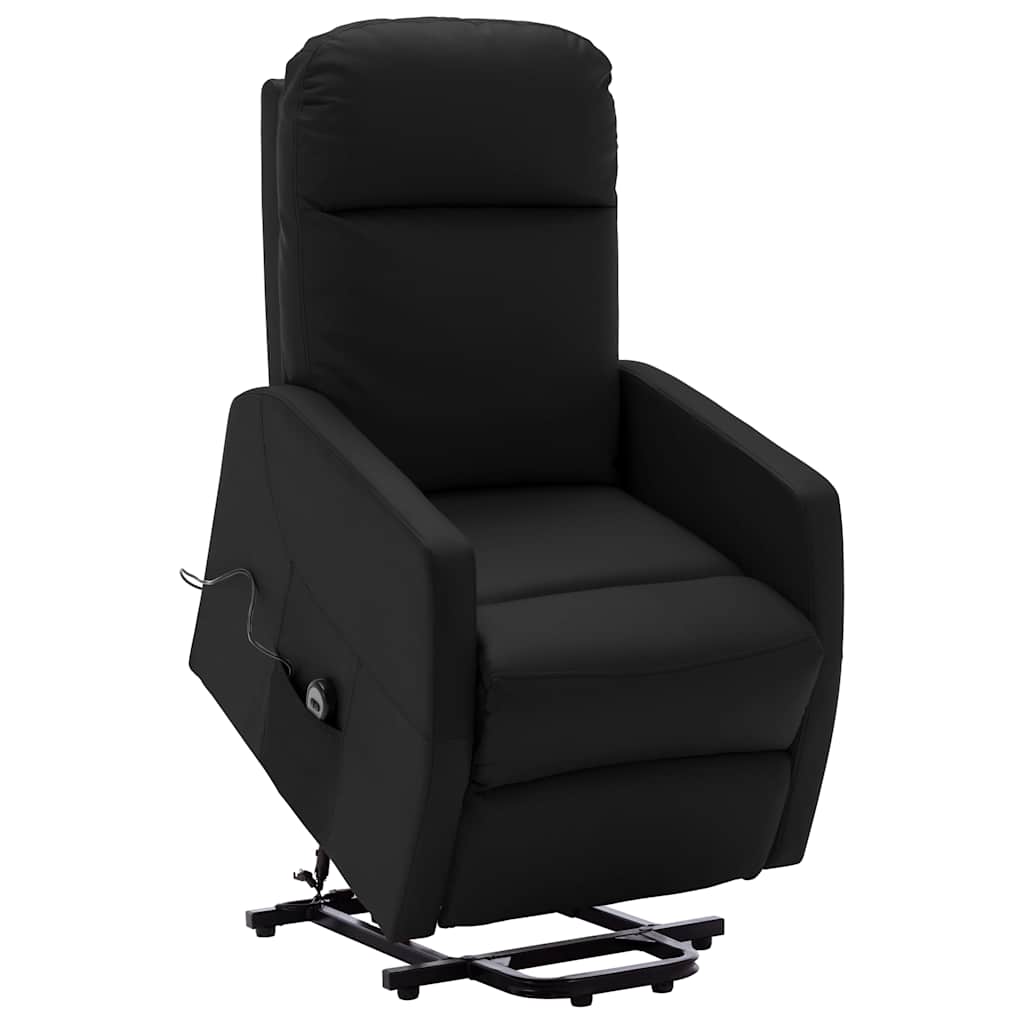 Stand up Chair Black Faux Leather