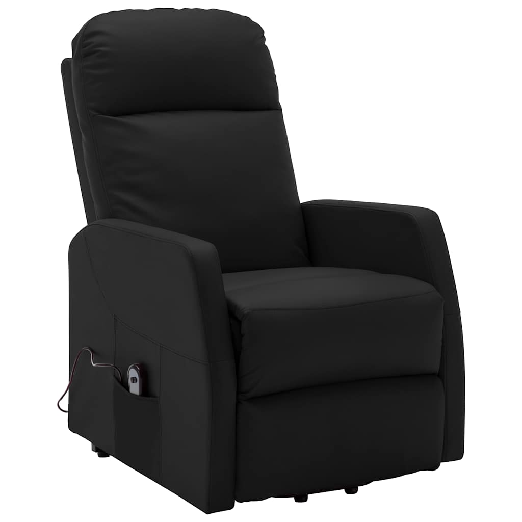 Stand up Chair Black Faux Leather