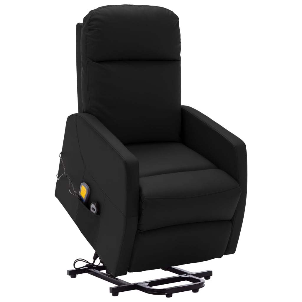 Stand up Massage Chair Black Faux Leather