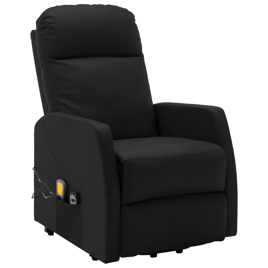 Stand up Massage Chair Black Faux Leather