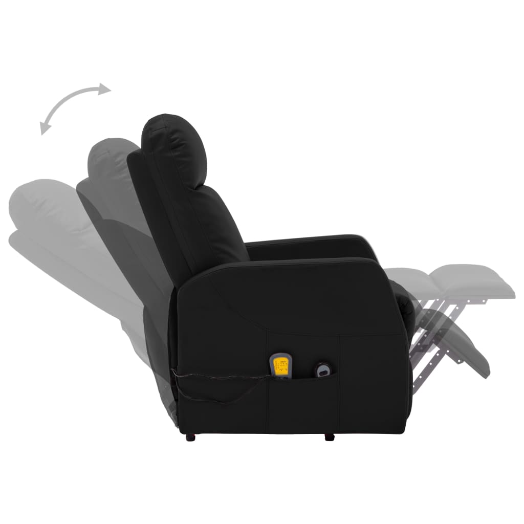 Stand up Massage Chair Black Faux Leather