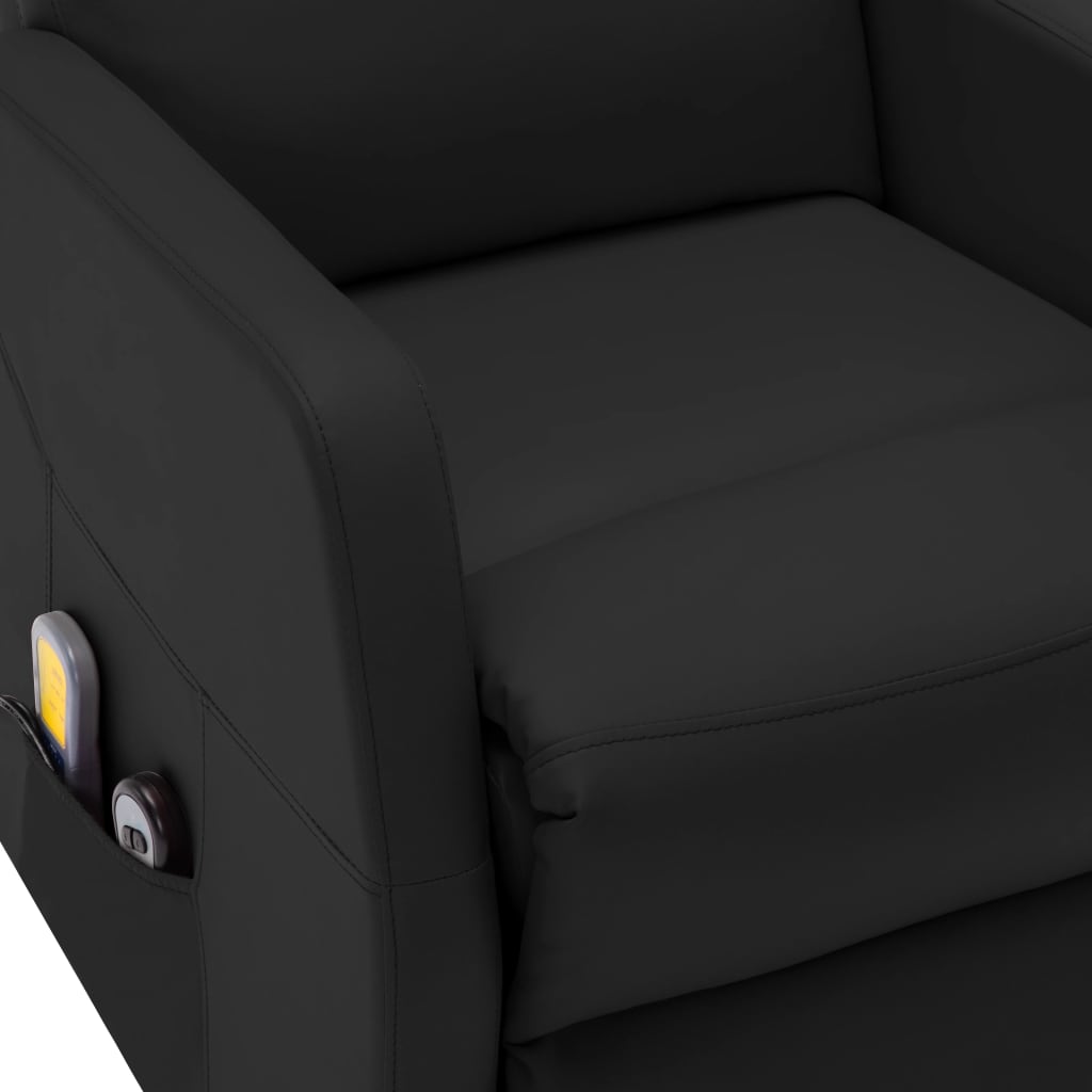 Stand up Massage Chair Black Faux Leather