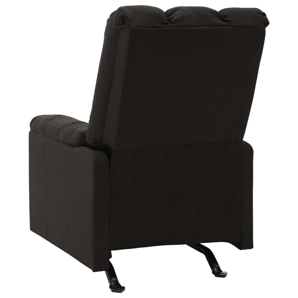 Massage Reclining Chair Black Fabric