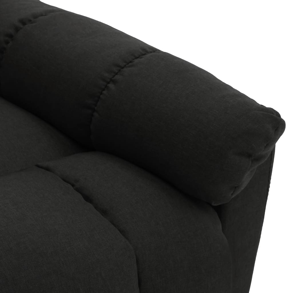 Massage Reclining Chair Black Fabric