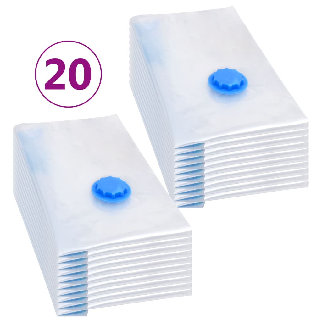 Vacuum Travel Storage Bags Clothing Bags 60x40 cm 20 pcs