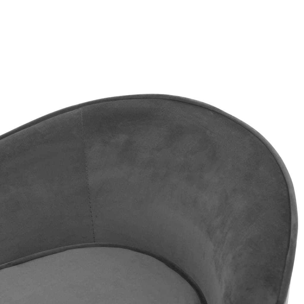 Dog Sofa Grey 69x49x40 Cm Plush And Faux Leather
