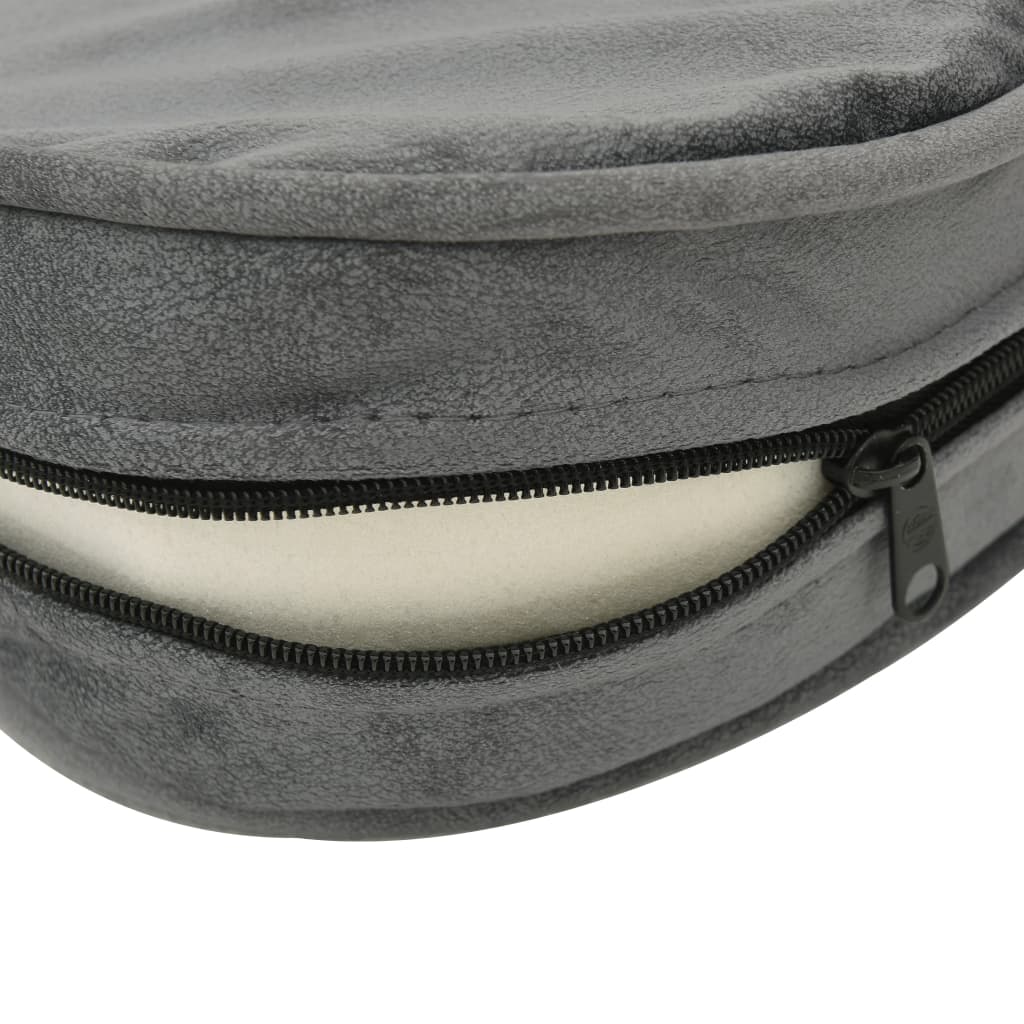 Dog Sofa Grey 69x49x40 Cm Plush And Faux Leather