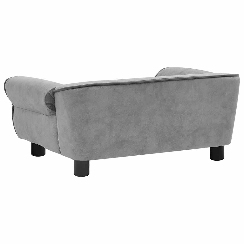 Dog Sofa Grey 72x45x30 cm Plush