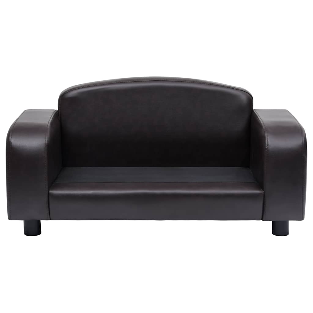 Dog Sofa Brown 80x50x40 cm Faux Leather