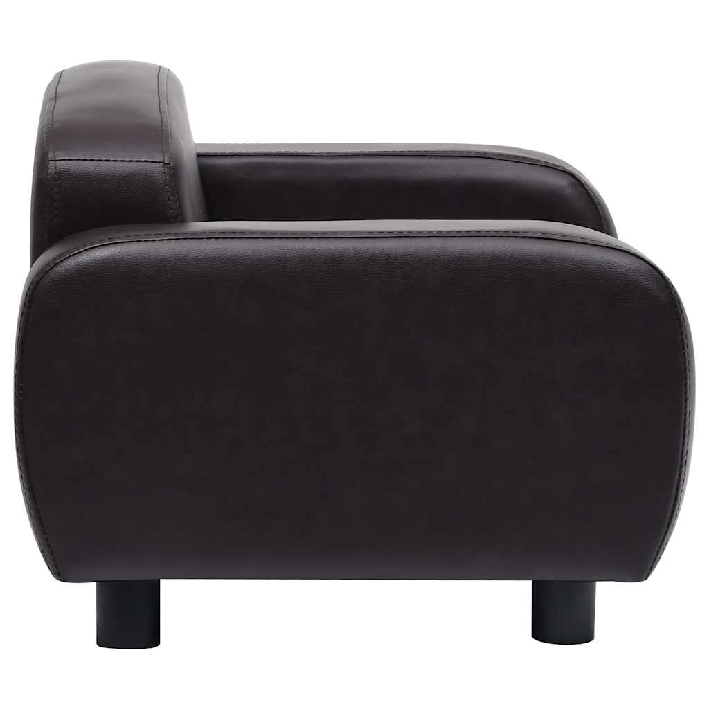 Dog Sofa Brown 80x50x40 cm Faux Leather