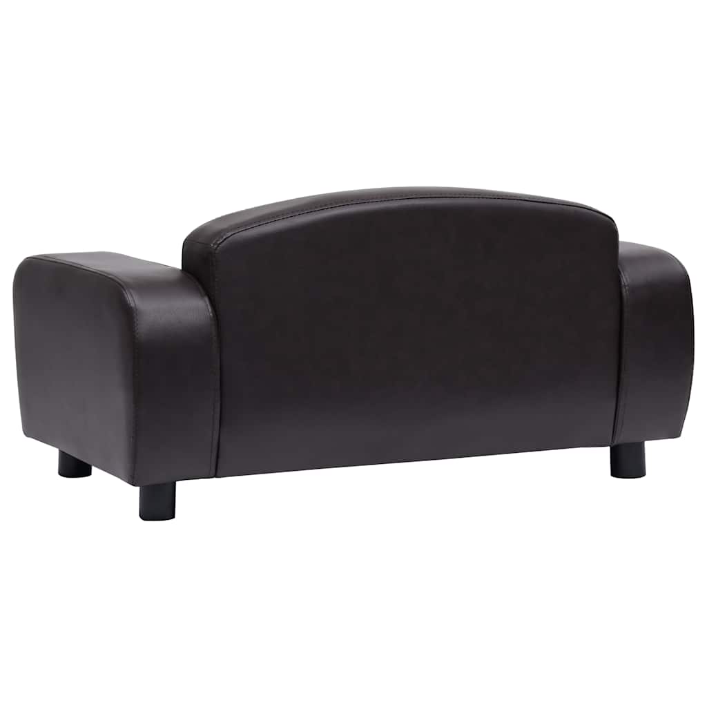 Dog Sofa Brown 80x50x40 cm Faux Leather