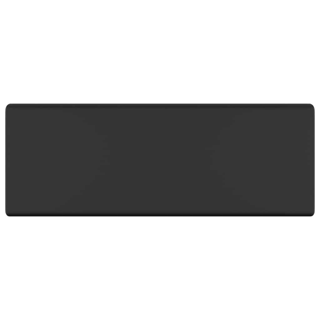 Luxury Basin Overflow Square Matt Black 41x41 cm Ceramic