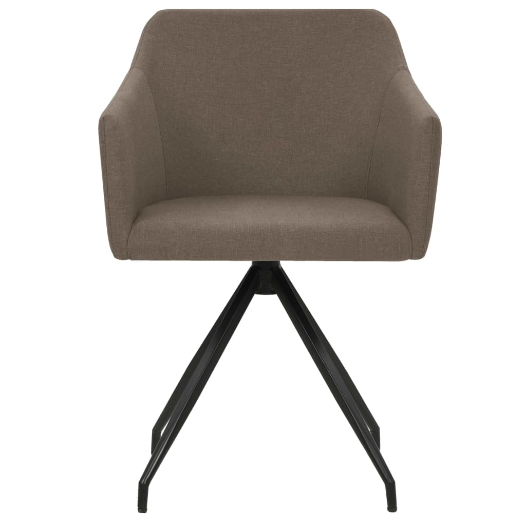 Swivel Dining Chairs 2 pcs Taupe Fabric