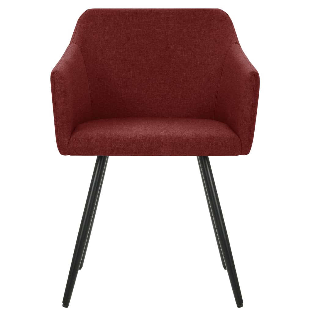 Dining Chairs 2 pcs Wine Red Fabric