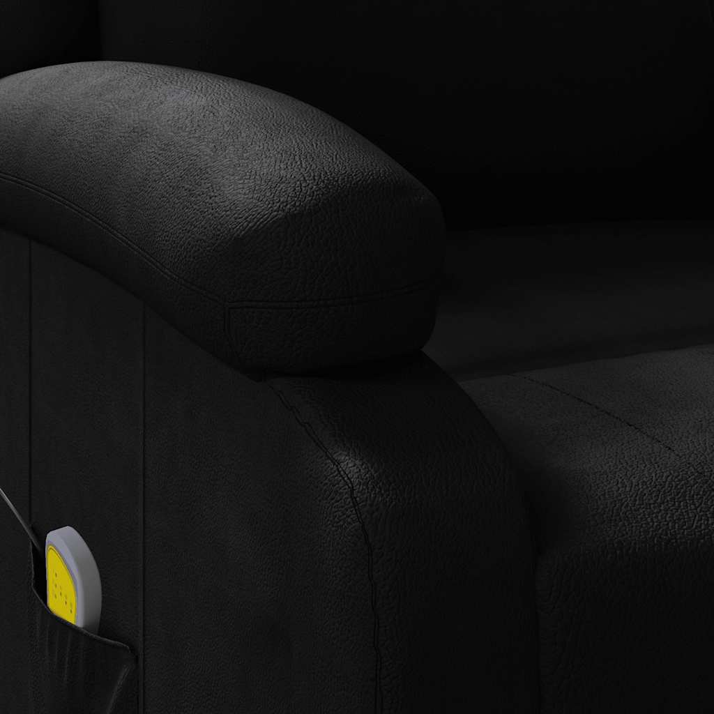 Massage Chair Black Faux Leather