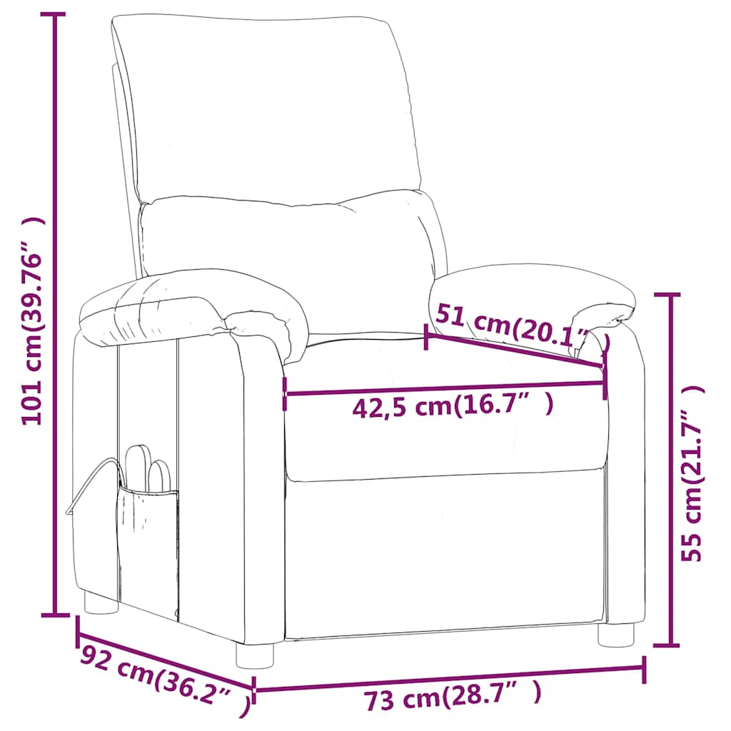 Massage Chair Cream Fabric