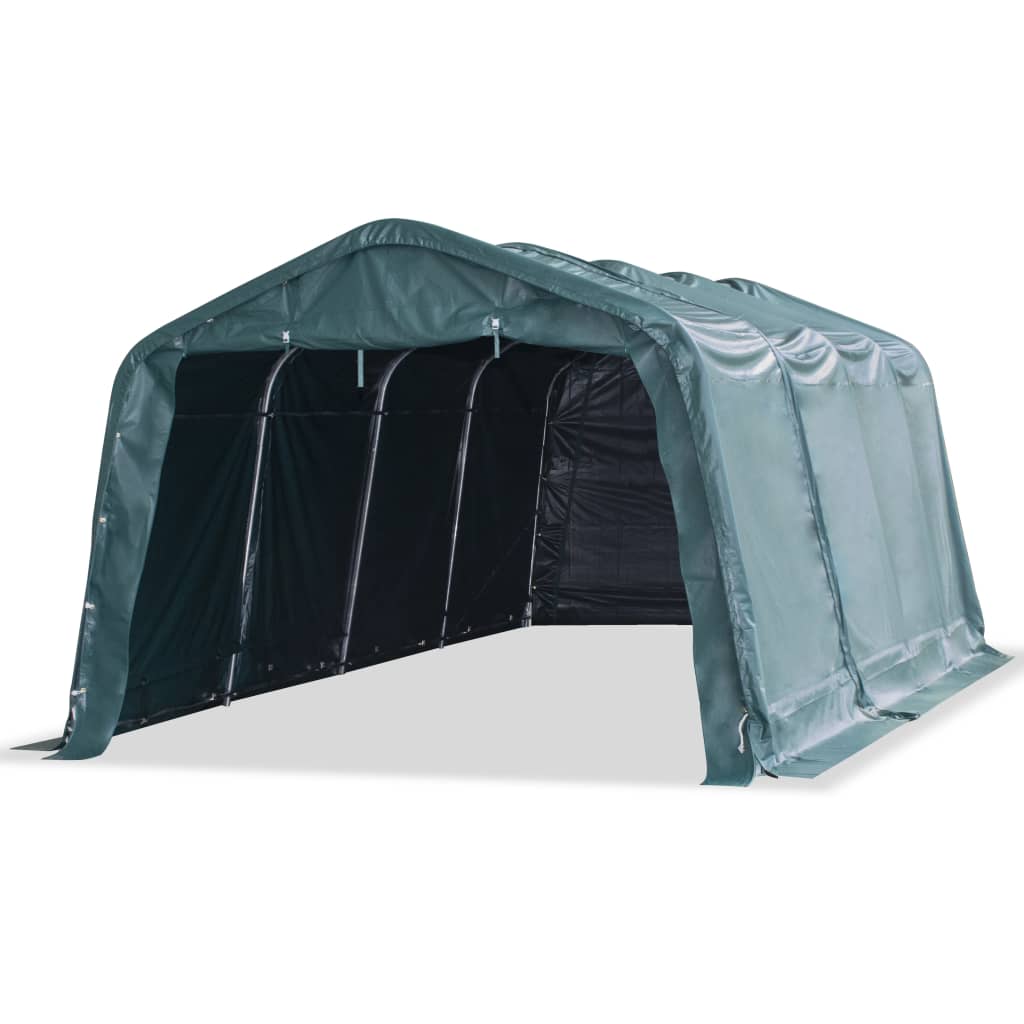 Removable Livestock Tent PVC 550 g/m² 3.3x6.4 m Dark Green
