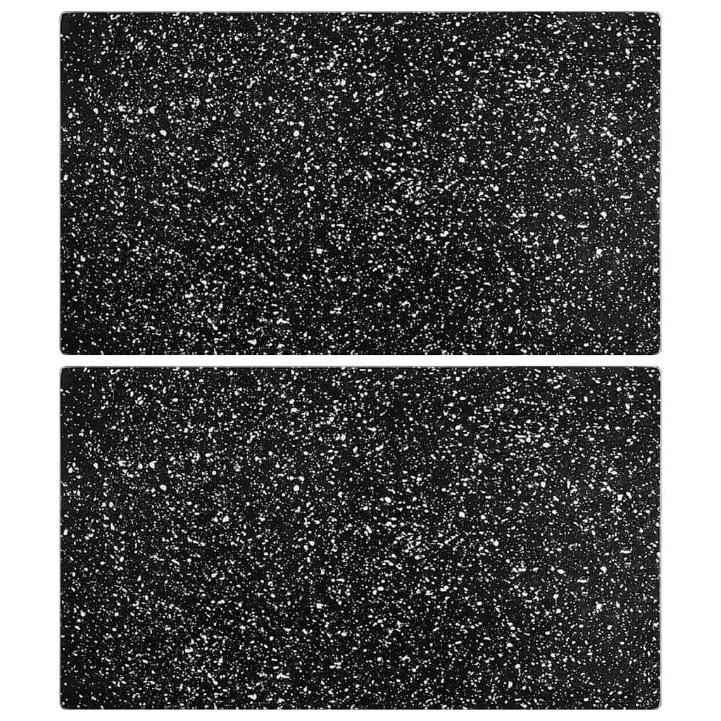 Chopping Boards 2 pcs with Granite Pattern Tempered Glass