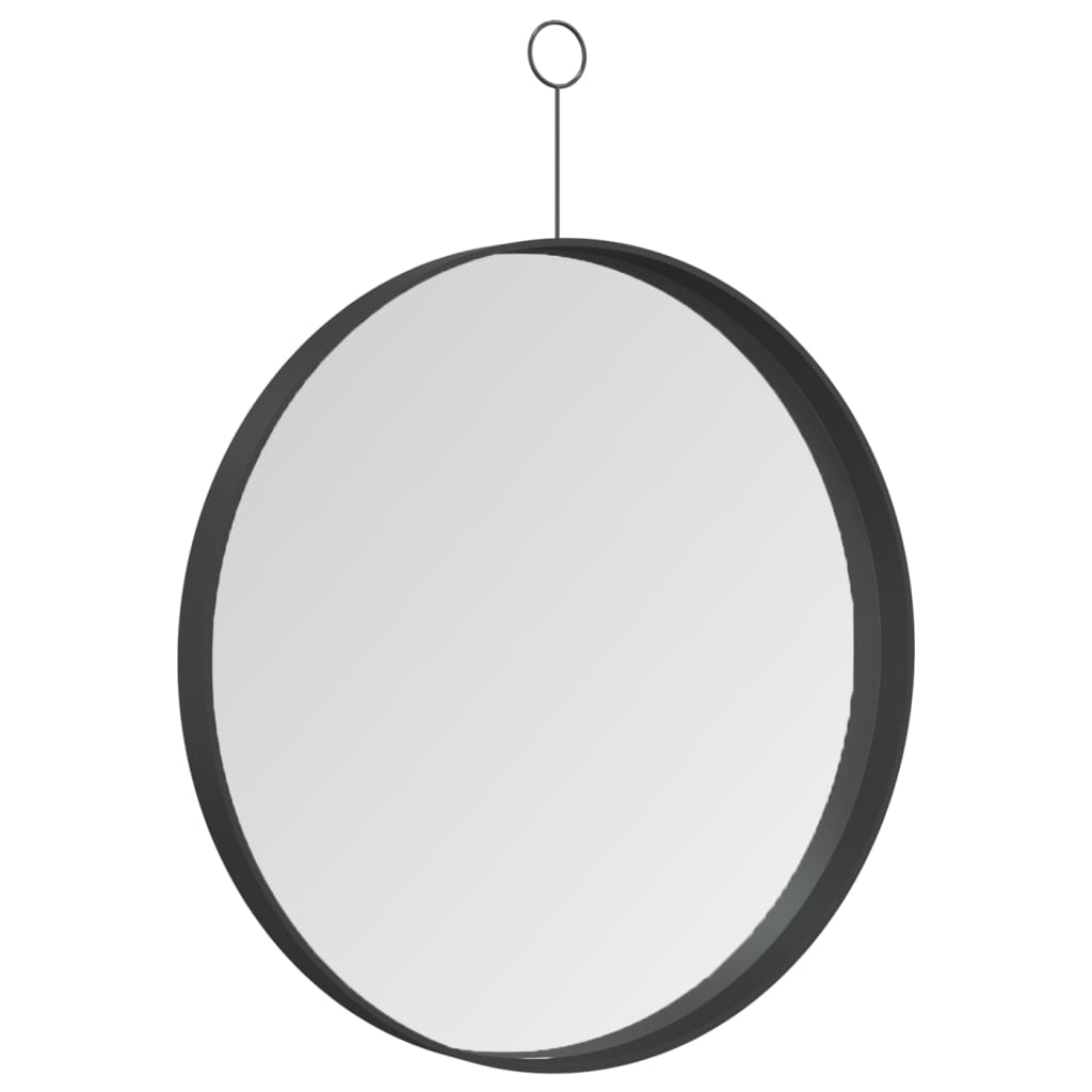 Hanging Mirror with Hook Black 40 cm