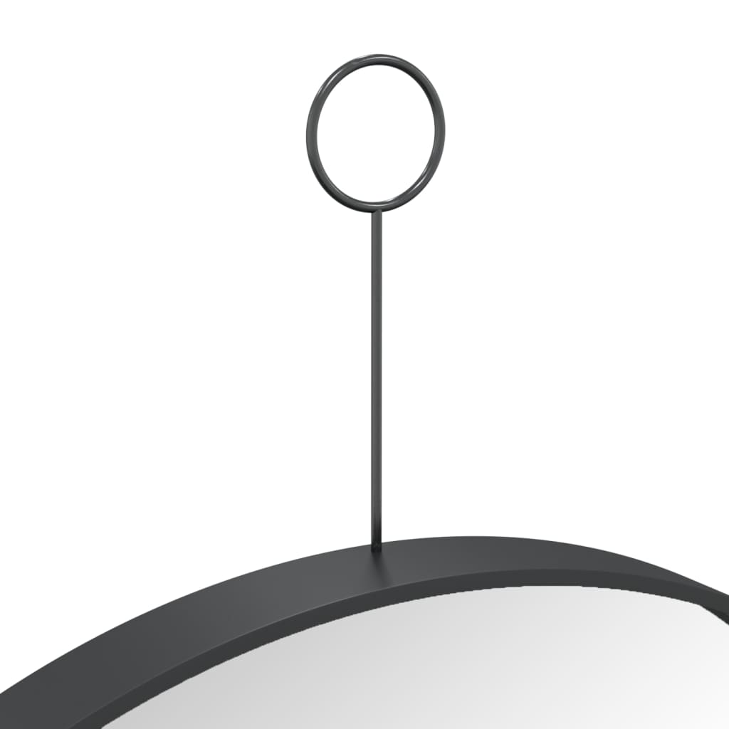 Hanging Mirror with Hook Black 40 cm