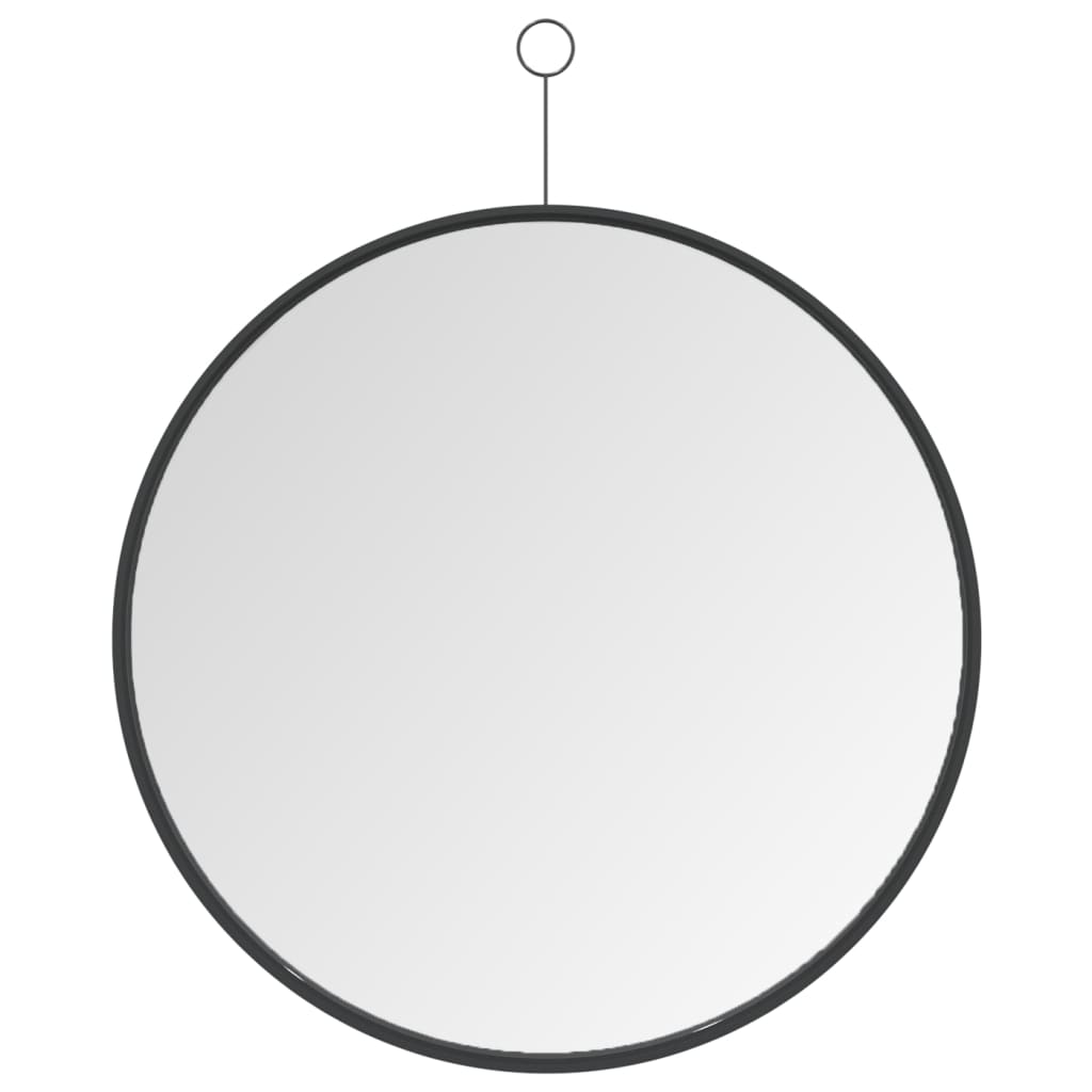 Hanging Mirror with Hook Black 50 cm