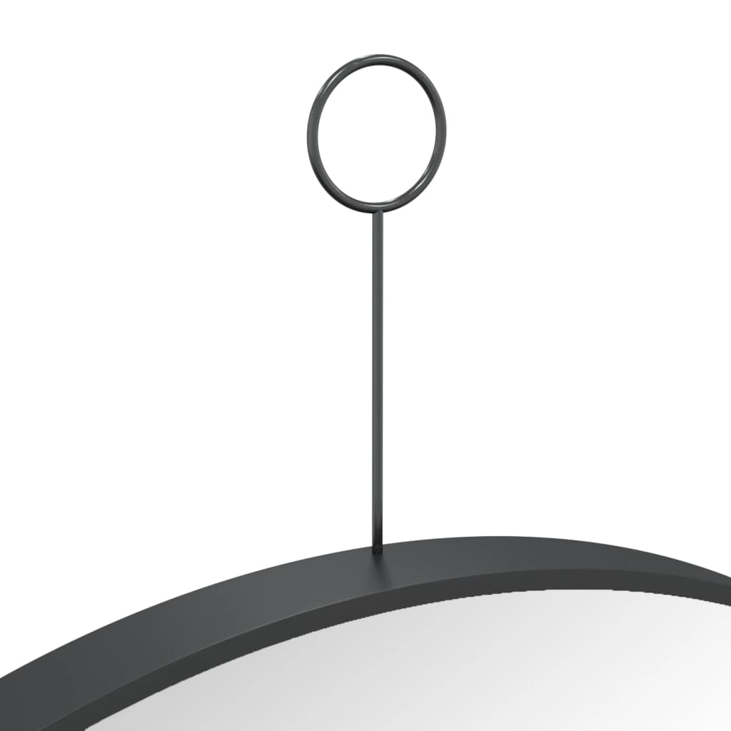 Hanging Mirror with Hook Black 50 cm