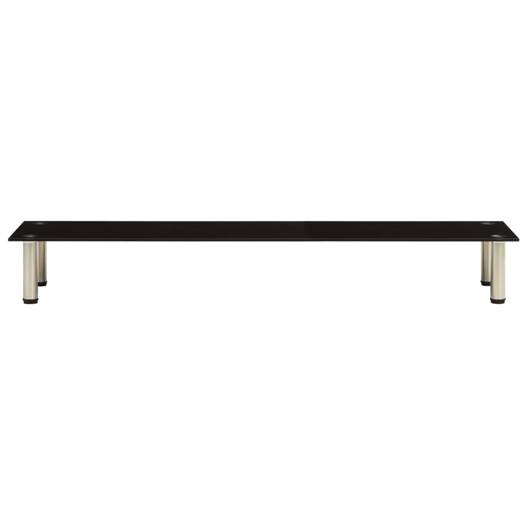 TV Stand Black 140x35x17 cm Tempered Glass