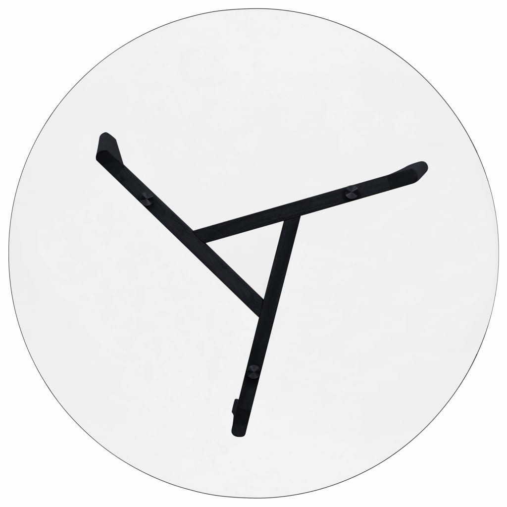 Dining Table Transparent 80 cm Tempered Glass