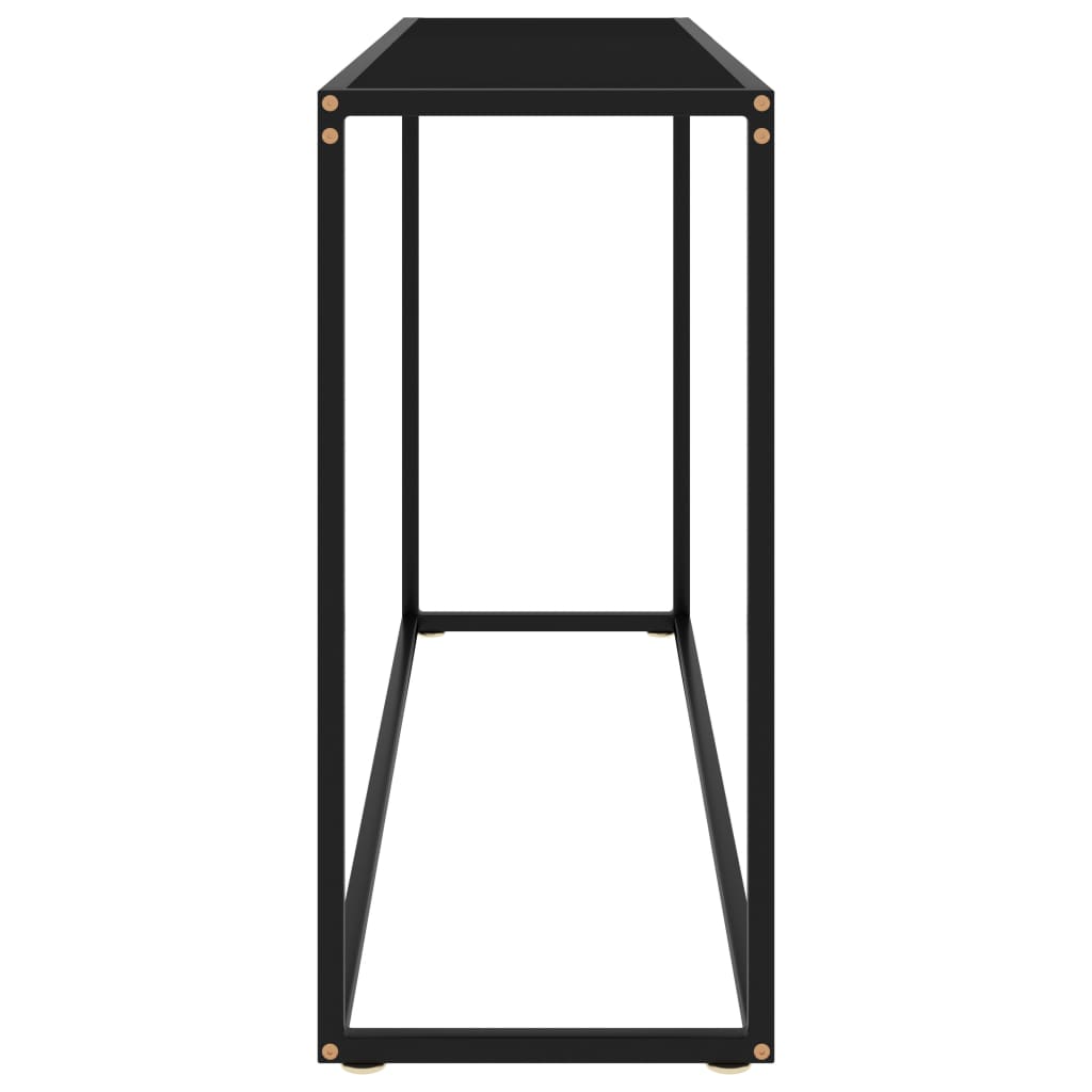 Console Table Black 120x35x75 cm Tempered Glass