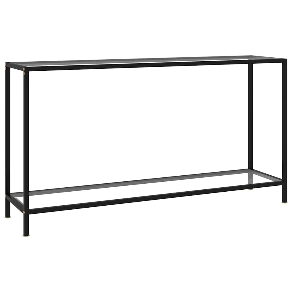 Console Table Transparent 140x35x75 cm Tempered Glass