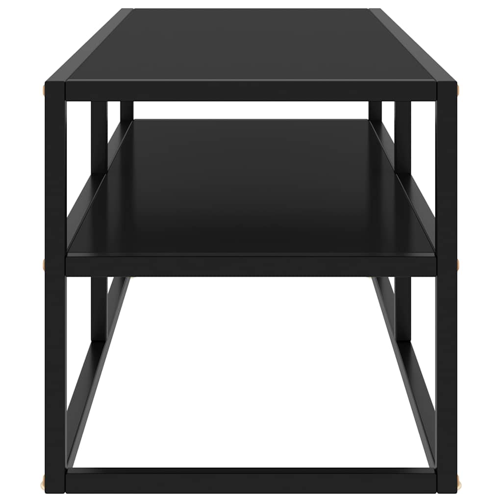 TV Cabinet Black with Black Glass 100x40x40 cm