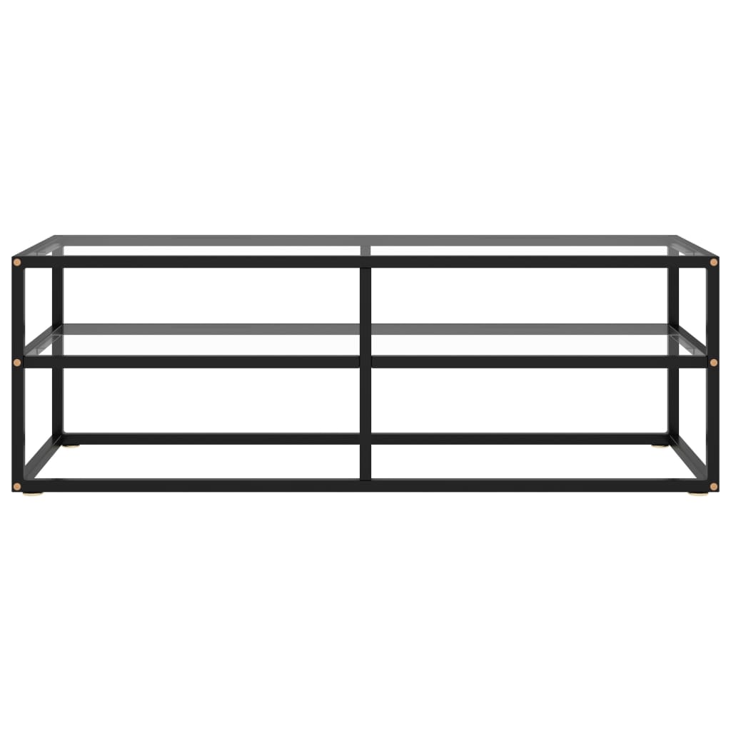 TV Cabinet Black with Tempered Glass 120x40x40 cm