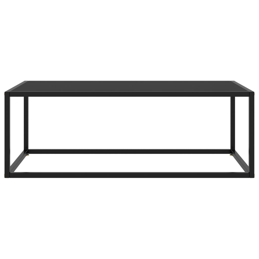 Coffee Table Black with Black Glass 100x50x35 cm