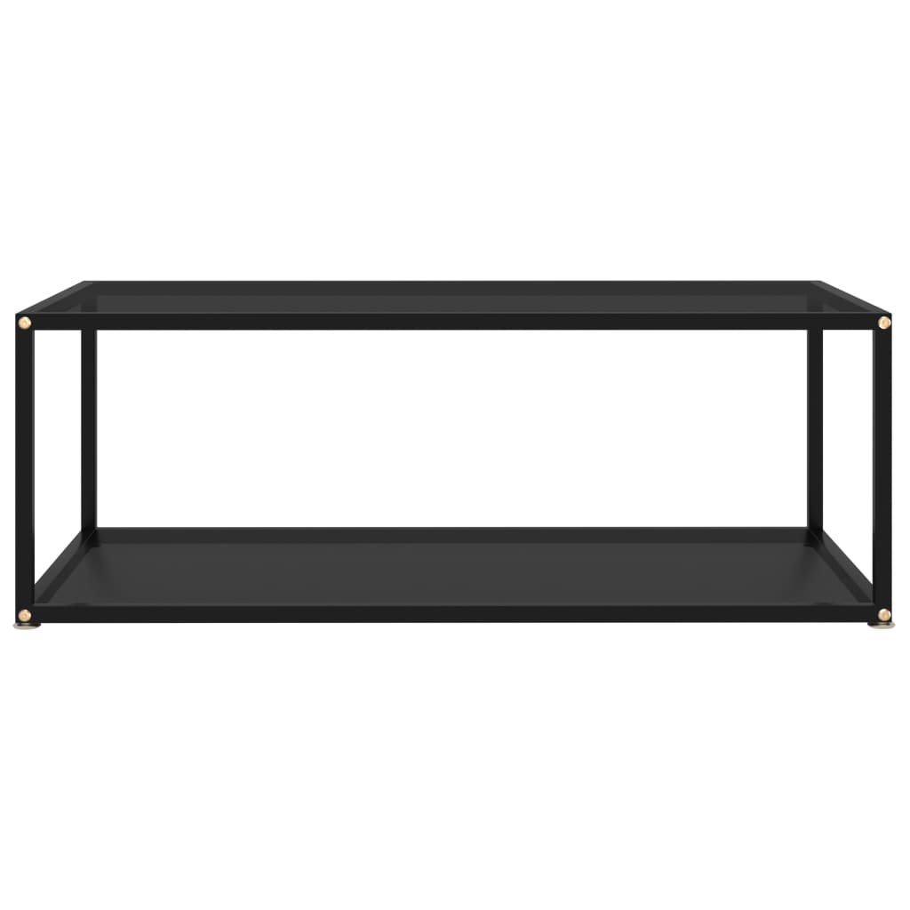 Coffee Table Black 100x50x35 cm Tempered Glass