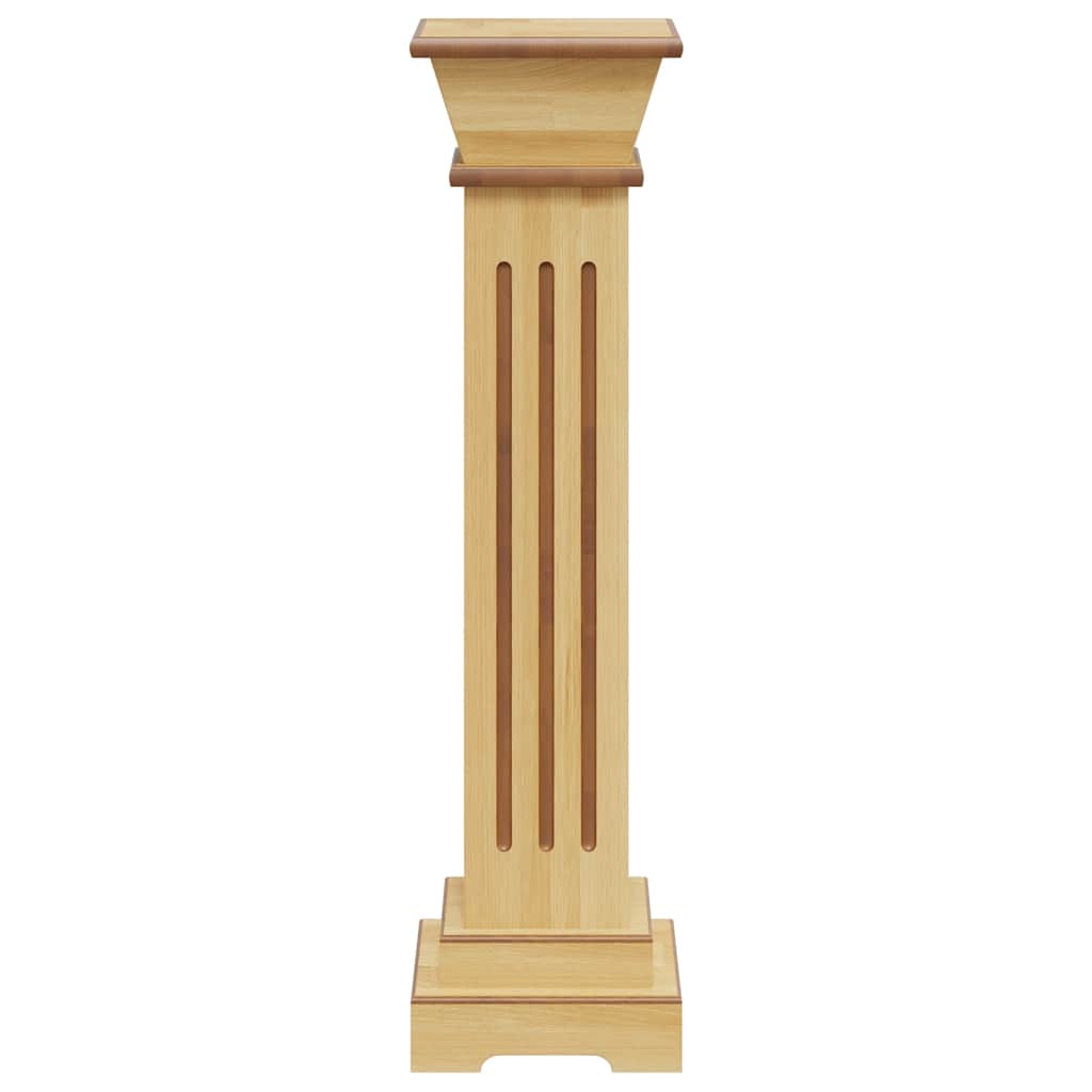 Classic Square Pillar Plant Stand Light Wood 17x17x66 cm MDF