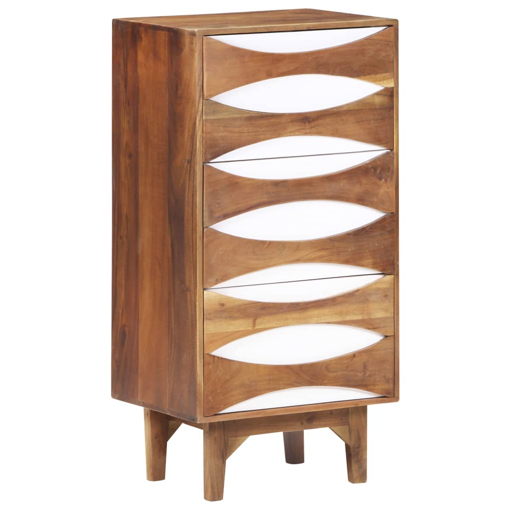 Chest of Drawers 43.5x35x90 cm Solid Acacia Wood