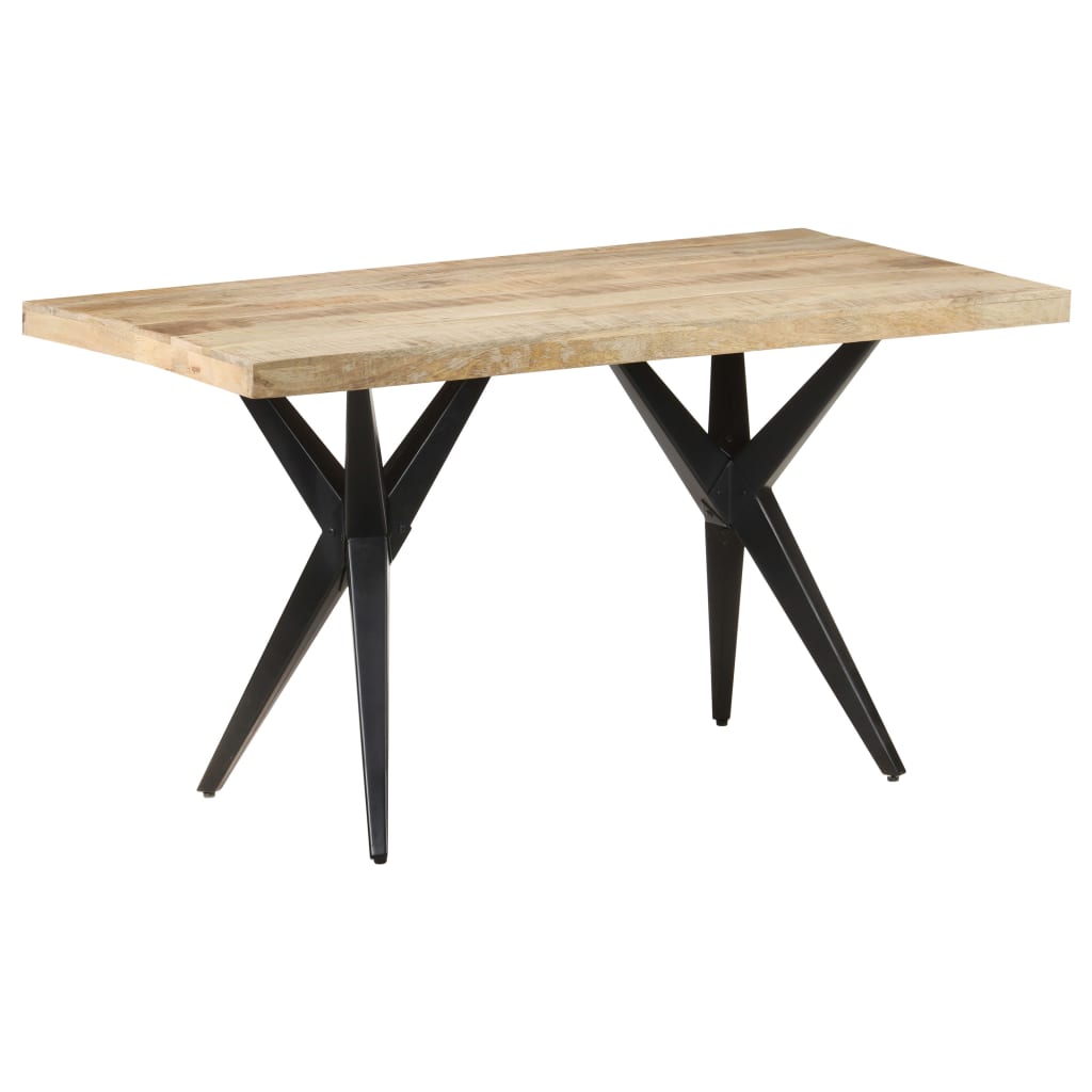Dining Table 140x70x76 cm Rough Mango Wood